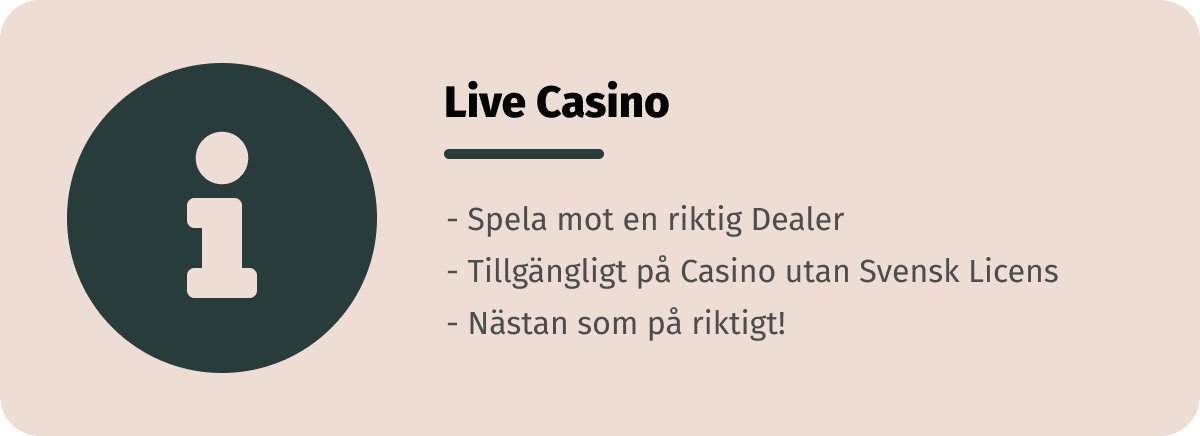 live casino utan svensk licens