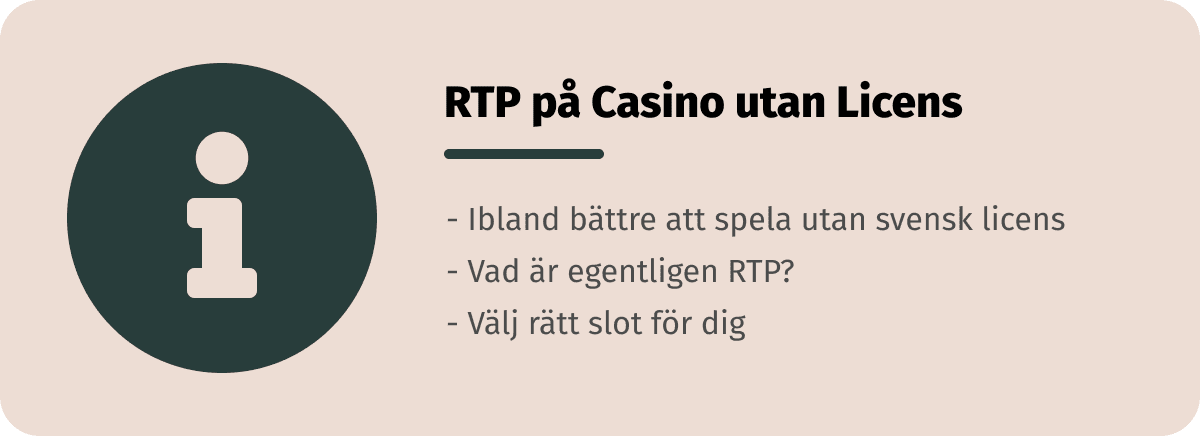 RTP på casino utan svensk licens