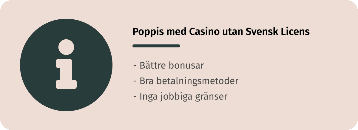varför casino utan svensk licens är populärt
