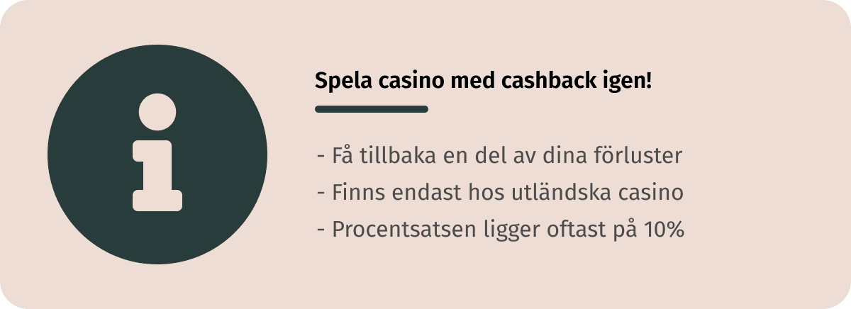 information om cashback casino
