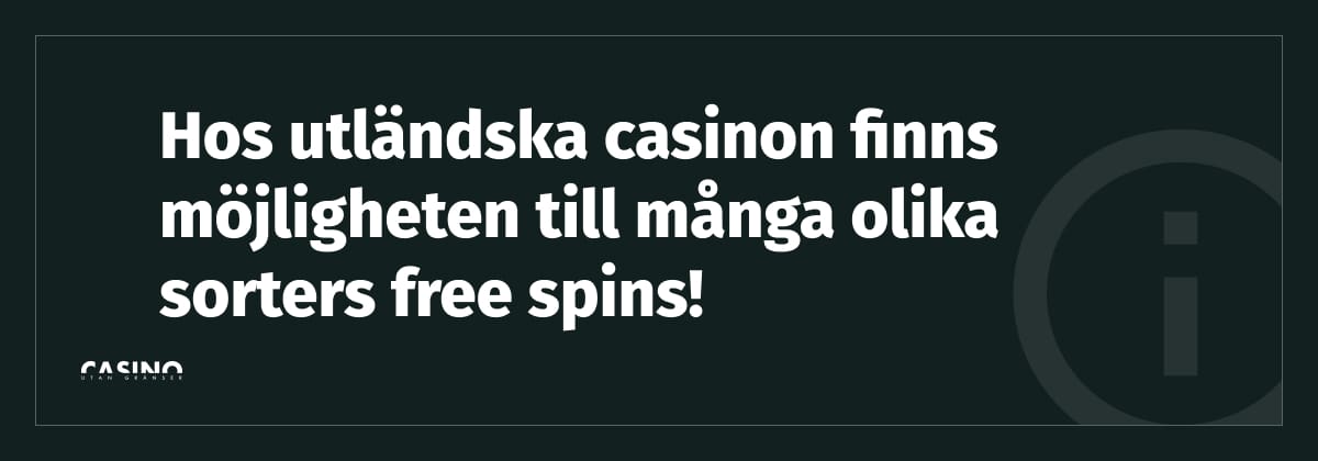 utländska casinon med bonus utan insättning